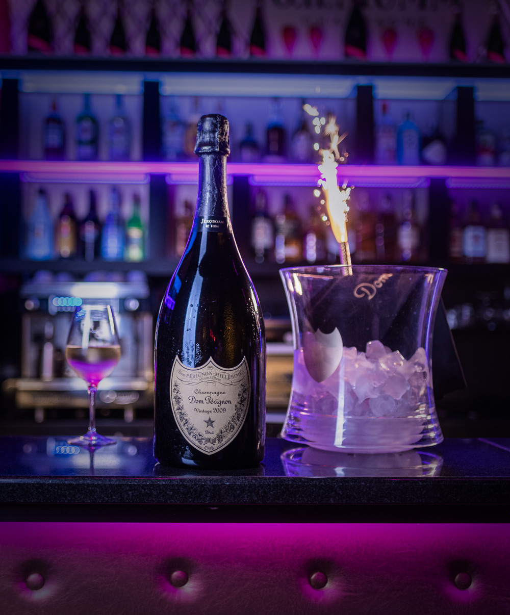 Champagne a bottle service